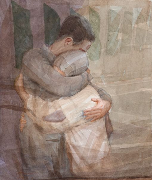 Moslem Khezri, watercolor on caredboard, 28x23.5cm, 2022. — © Courtesy of the artist
