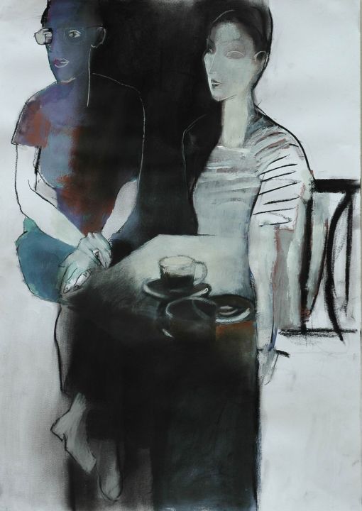 Masoumeh Mozaffari, Untitled, 2005. Acrylic and Chalk Pastel on Cardboard - 60 × 40 cm. — © Courtesy of the Artist.