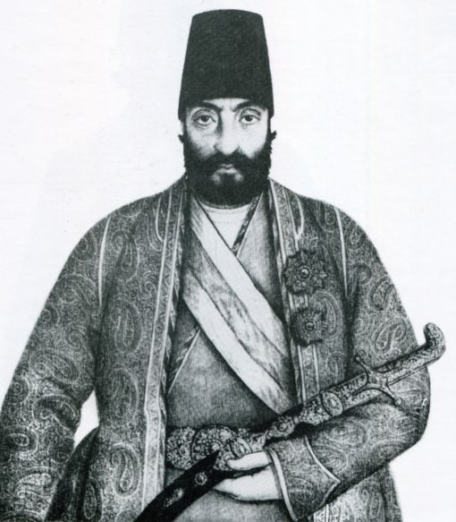 Sani al Mulk, Mohammad Rahim Khan Ala o Dowleh The Special Envoy to Ottoman Court, Litography. Reference: Yahya Zoka, The Life and Work of Sani al Mulk (Nashr e Daneshgahi Centre: 2003). — © Yahya Zoka, The Life and Work of Sani al Mulk (Nashr e Daneshgahi Centre: 2003).