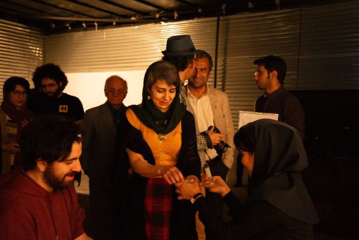 Opening of Nimrouz Exhibition, 2017.  — © Courtesy of Maryam Kouhestani.