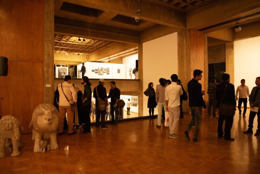 Opening of Nimrouz Exhibition, 2017.  — © Courtesy of Maryam Kouhestani.