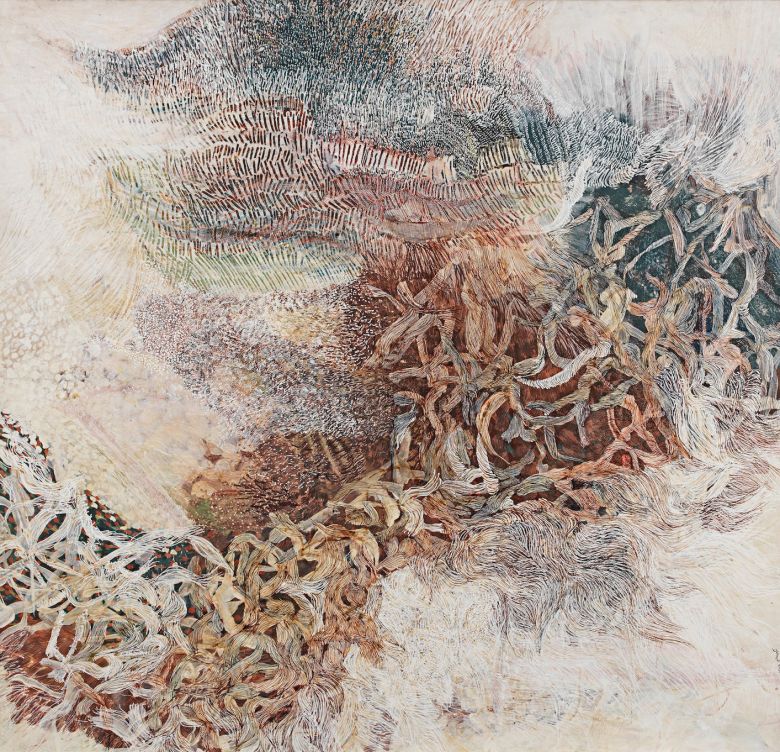 Nargess Hashemi, Untitled, 2006. Acrylic and ink on Canvas, 150 x 144 cm. — © Courtesy of the artist.