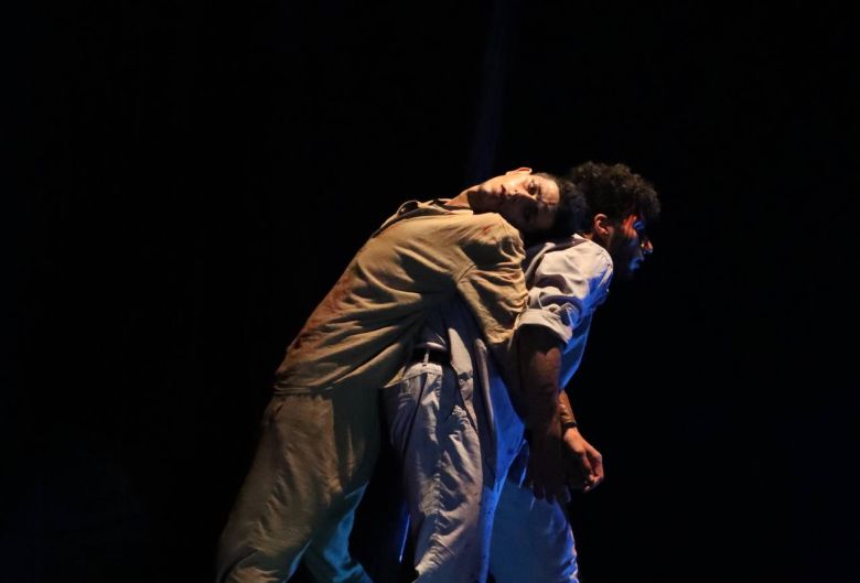 The Inhabitants of Calais, written by Payam Laryan, directed by Gholamreza Khezri, Kalagh Theater Group, Booshehr, Iran, March 2024. — © Courtesy of the Artist.